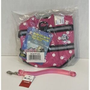 PetWear Doggy Life Jacket Pink White Polka‎ Dot Small Dog Safety Vest